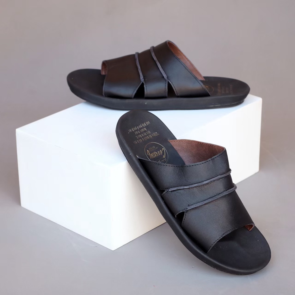 BURAY X SANDAL SLIDE INDIAN PRIA DEWASA CEVANY KULIT ASLI 100% ORIGINAL FORMAL CASUAL SANDAL SLOP KULIT PRIA KERJA KANTOR GURU PNS PESTA RESMI NYAMAN || SANDAL PRIA INDIAN BERKUALITAS MURAH 2022