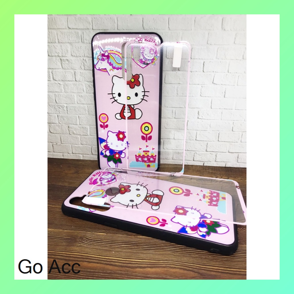 Softcase Tempered Glass karakter for Oppo A5s/A7/A12/A11k,A1k Realm3 2 Pro/U1/U2,C2,5/C3/5i/5s,C15 Vivo Y11/Y12/Y15/Y17,Redm1 9/Prime,9A HCTG 01 02 06 07 08 09
