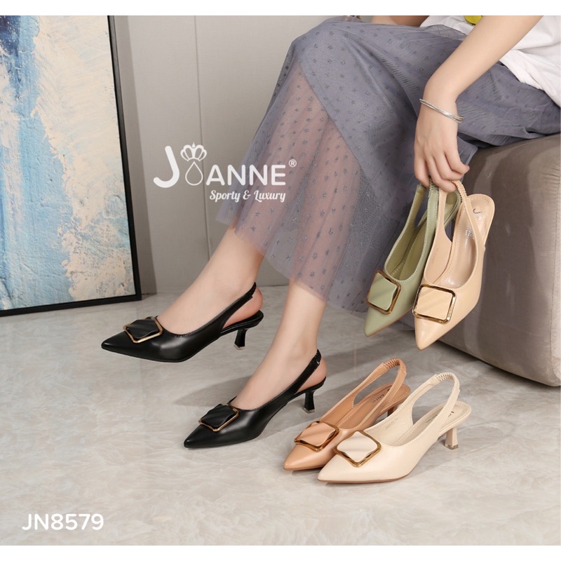 RESTOCK! [ORIGINAL] JOANNE Slingback High Heels Shoes Sepatu Hak Wanita #JN8579