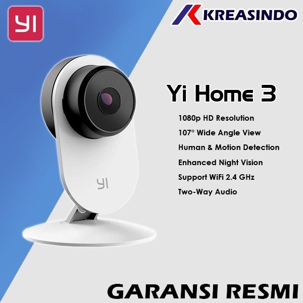 Xiaomi Xiaoyi YI Home 3 1080P IP Camera Smart CCTV Garansi Resmi