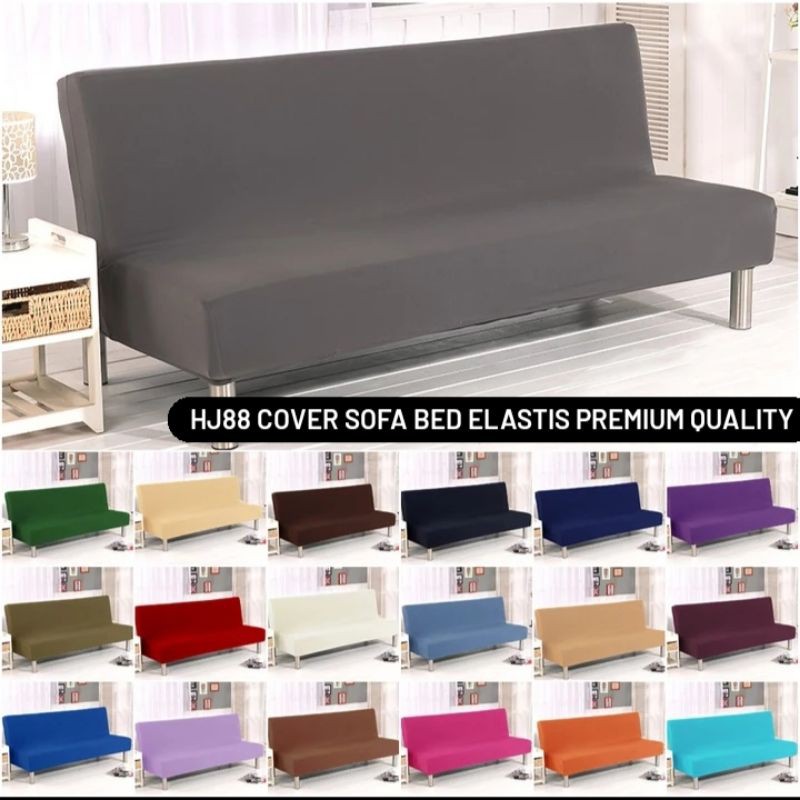 Cover sarung SOFA BED elastis warna polos