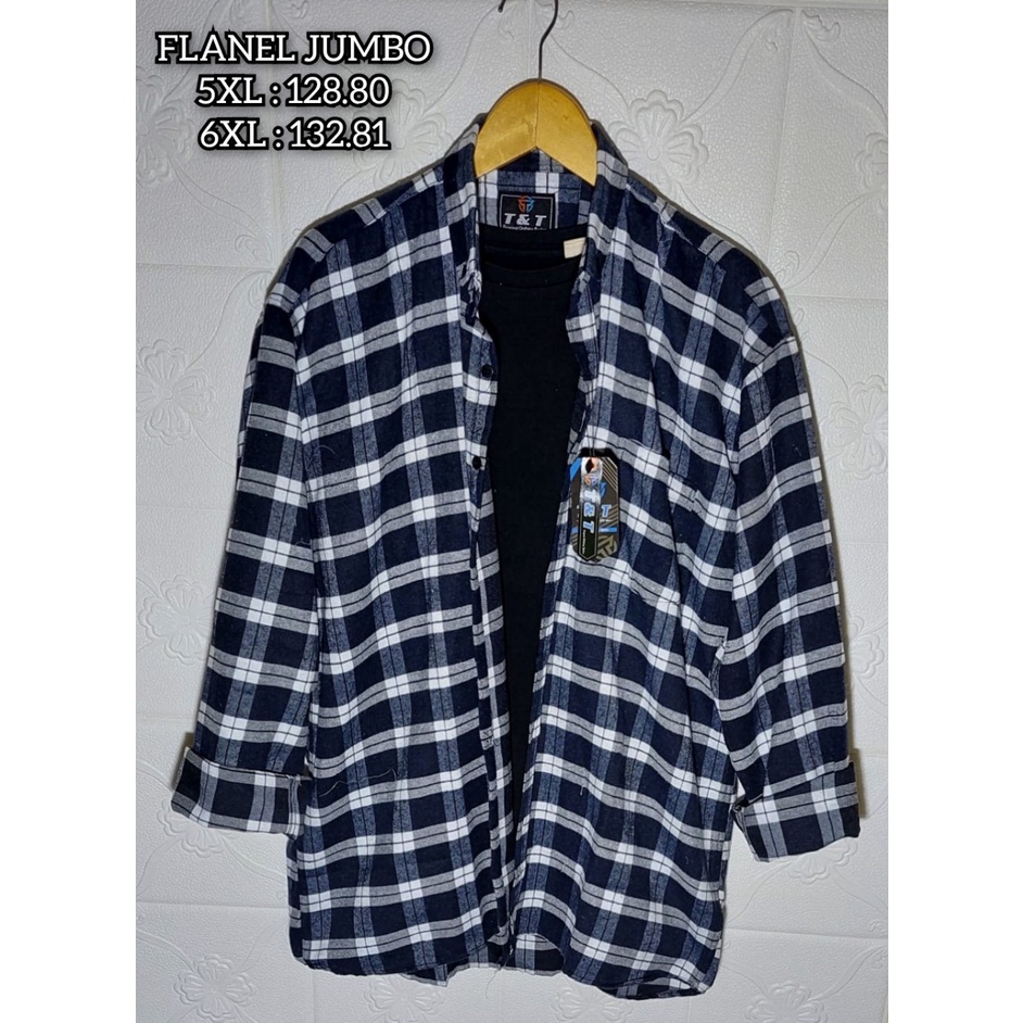 flanel jumbo lengan panjang pria size 5XL-6XL / kemeja flanel lengan panjang jumbo pria