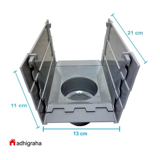 1Pc Kotak Corong Talang Air Pvc 140Mm Tebal Power Gutter Outlet