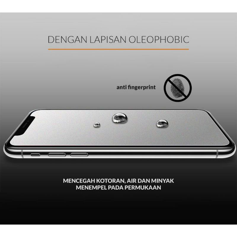 Matte Glass 9H Full Layar Oppo A3s A5s A1 A1k A11 A11k A3 A5 A7 A7x A8 A9 A9x