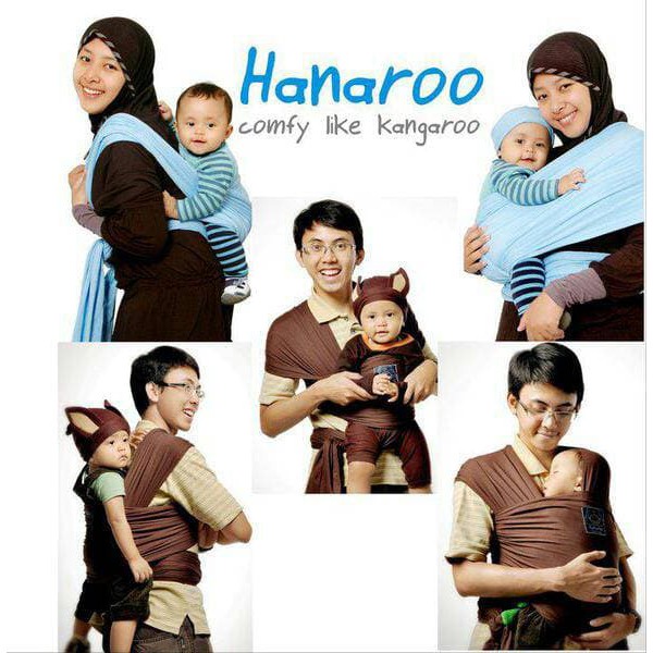 GENDONGAN BAYI HANARO - HANAROO BABYWRAP POLOS BABY WRAP KANGURU
