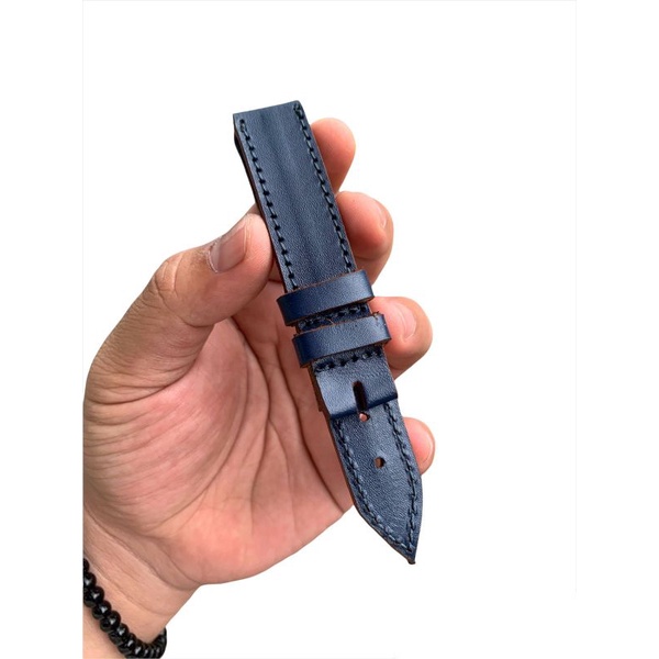 Strap Tali Jam Tangan Kulit Sapi Asli Biru dongker keren