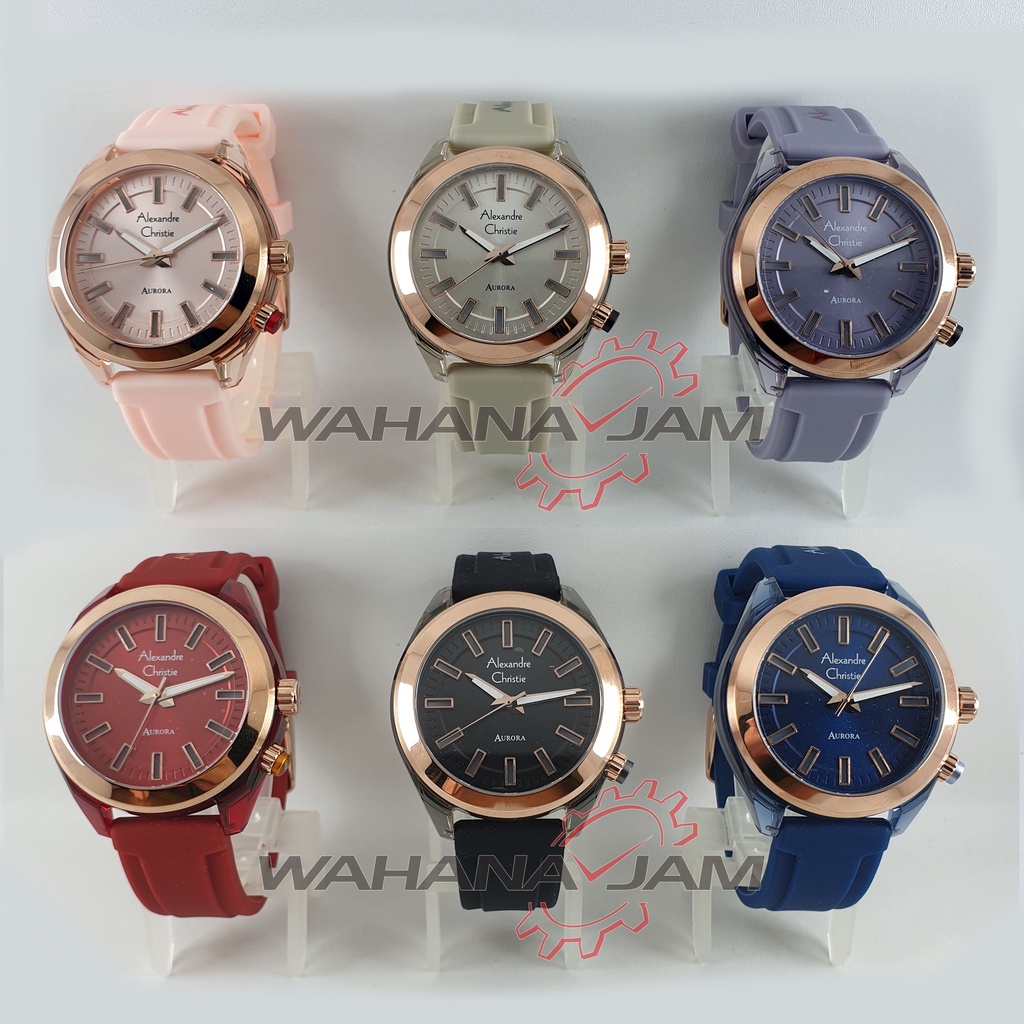 Alexandre Christie AC 2928 LH / Jam Tangan Wanita AC2928 Alexander Cewek Lampu AC Aurora Light Aktif