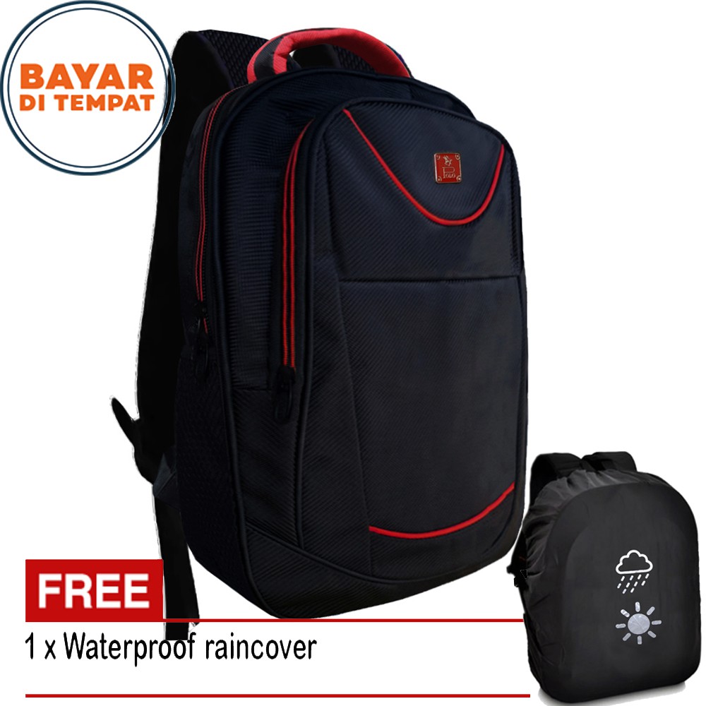 11.11 Shopee Super BIG SALE!! Promo Murah - Tas Ransel Pria Wanita W202 Tas Punggung Sekolah - Free Raincover