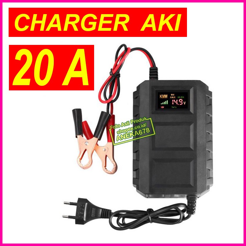 CHARGER AKI 20A 12V ACCU MOBIL MOTOR SMART BATTERY CAS BATERAI 12V20A