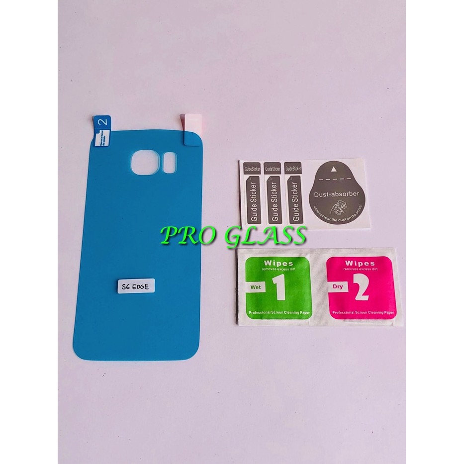 Samsung S6 EDGE BACK Cover CLEAR TPU Film Protector / Antigores