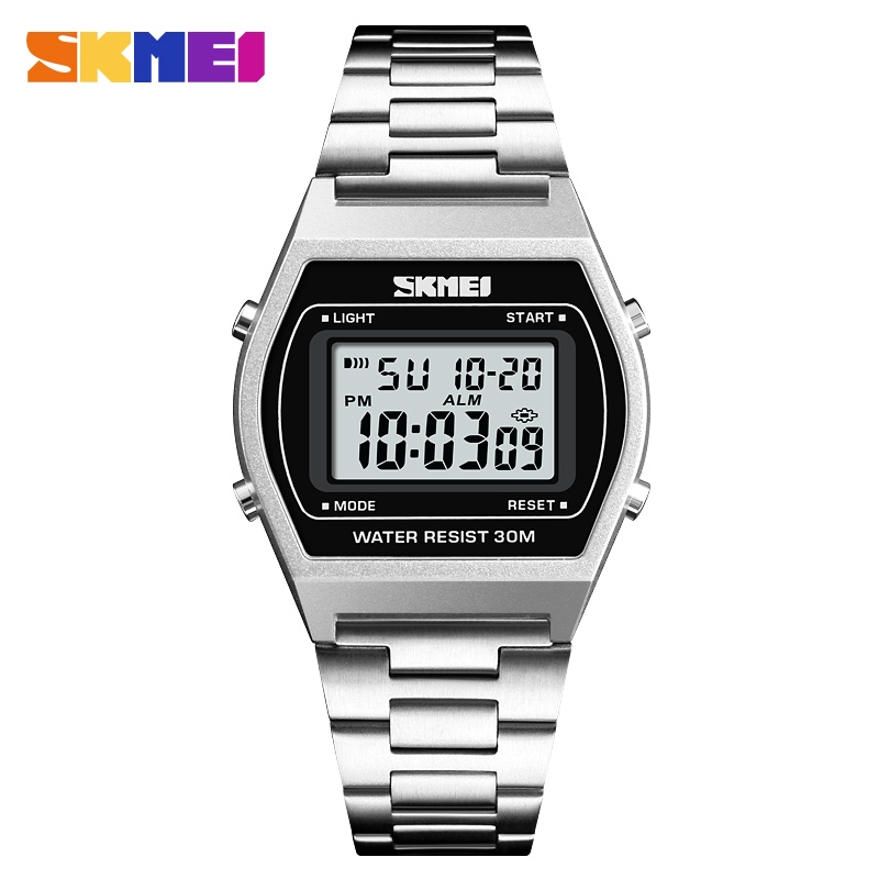 SKMEI 1328 Jam Tangan Pria Digital Stainless Steel WK-SBY