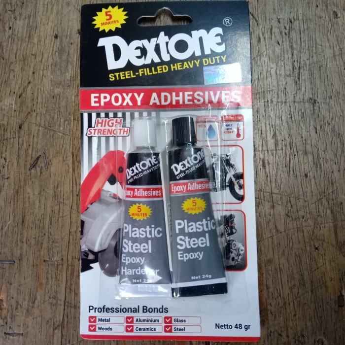 

Lem BESI DEXTONE 5MNT lem hitam putih lem epoxy adhesives lem