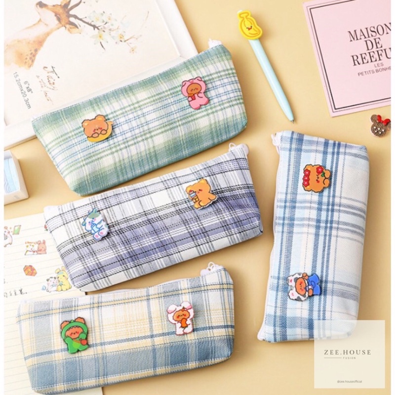 

Dompet pensil kanvas Pencil case japanese Tempat pensil canvas lucu