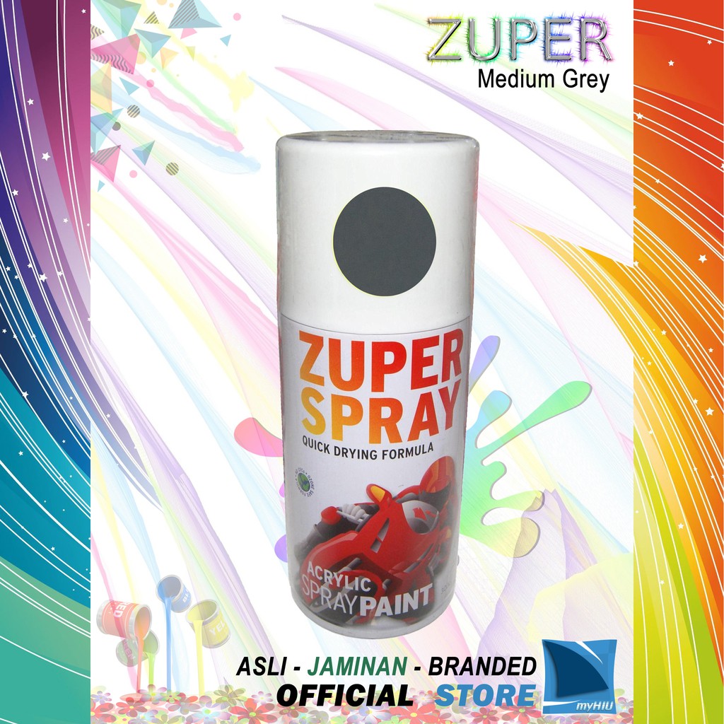 Cat Semprot Warna Abu Abu Muda 300cc / Medium Grey Spray Paint ZUPER