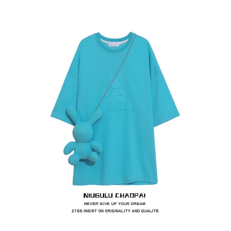 [littlecrab] Kaos Oversize Rabbit Tas T-shirt Berkualitas Kelinci Lucu Rabbits Are Too Many For Us Korean Style