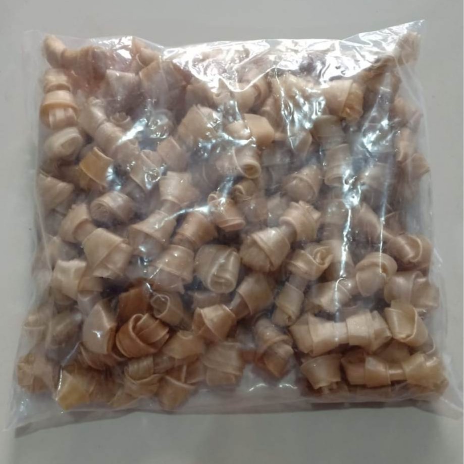 Tulang-tulangan / Bone / Gigitan Anjing 100pcs Knotted Bone NATURAL