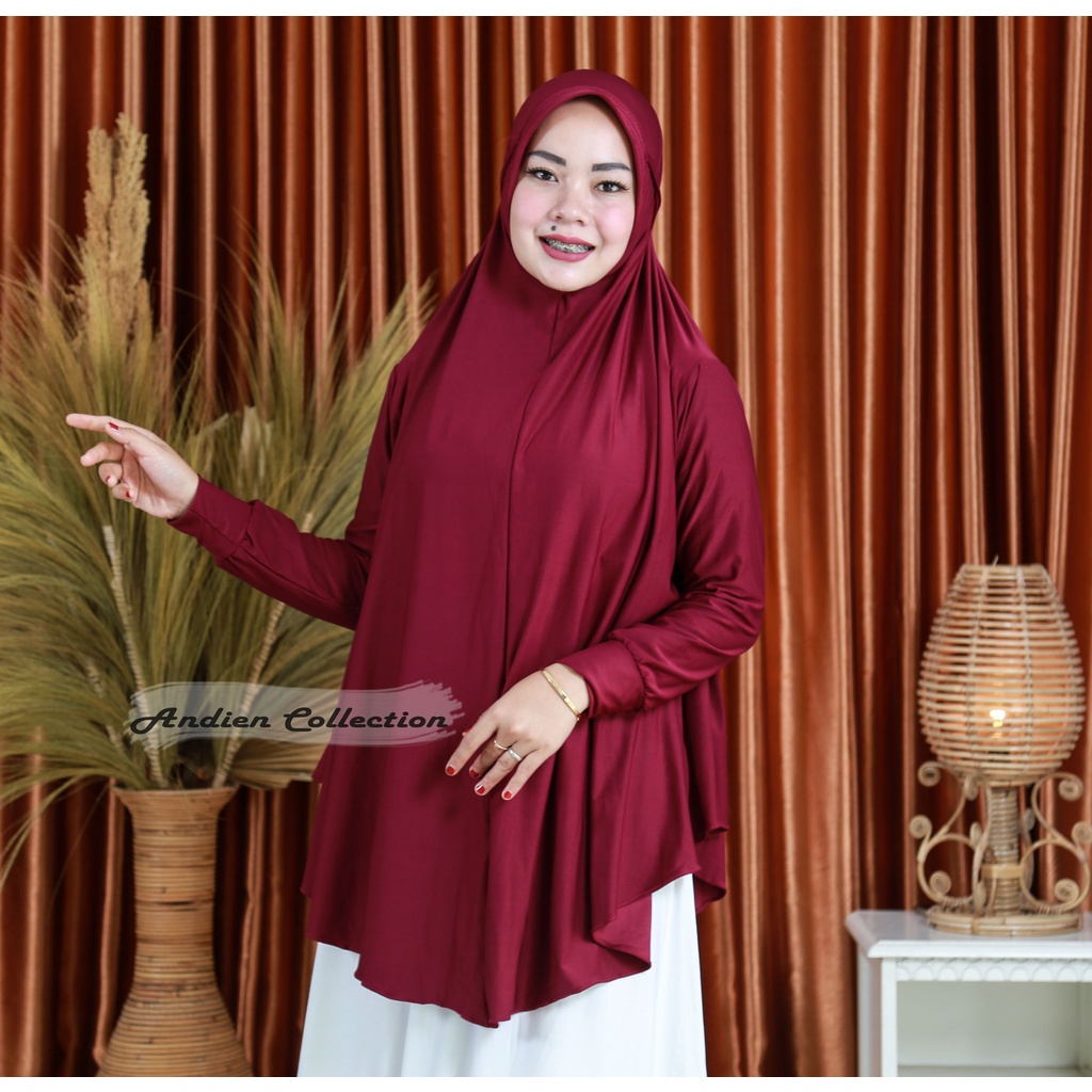 jilbab jumbo/kerudung blouse/ bahan jersey/ ayumi jilbab (By: andien collection)