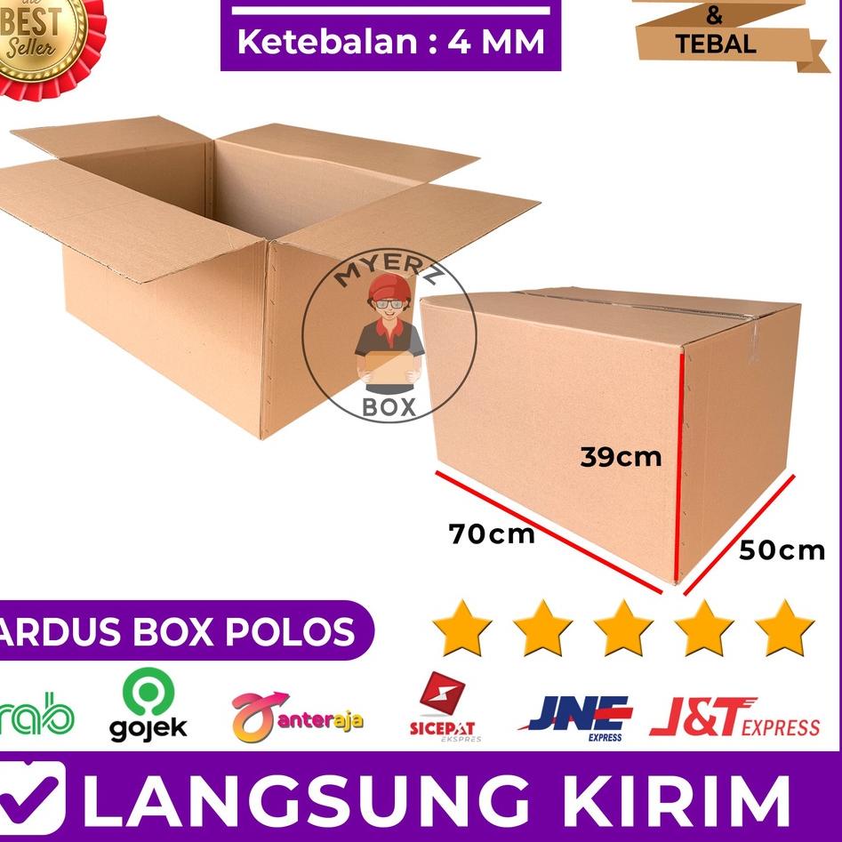 

Terbaru! Kardus Besar Jumbo – Karton Box Polos 70 x 50 x 39 Utk Packing Pindahan !!