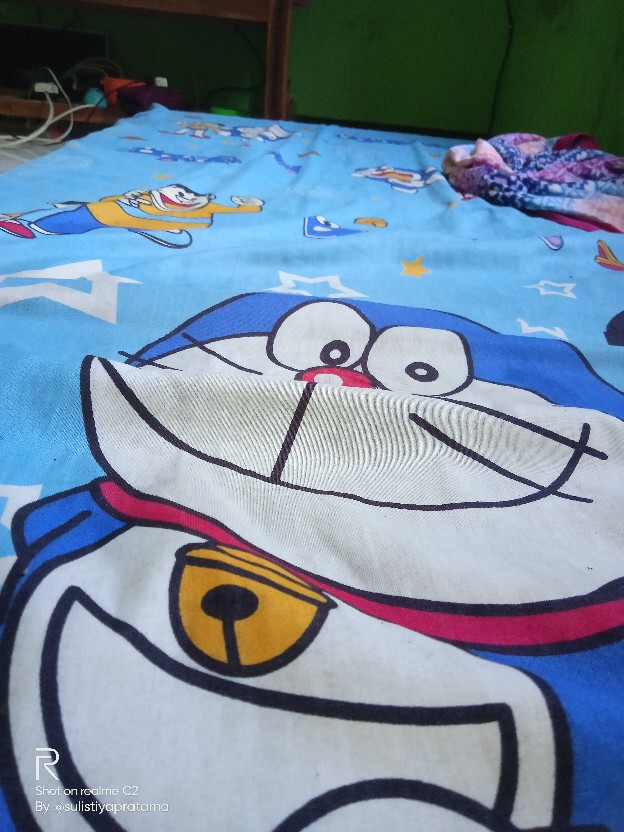 Fata Sprei [duo]-sprei Sorong Polos [2in1] [sp 1 Flat] & [1sp Rumbai]  Uk.120×200