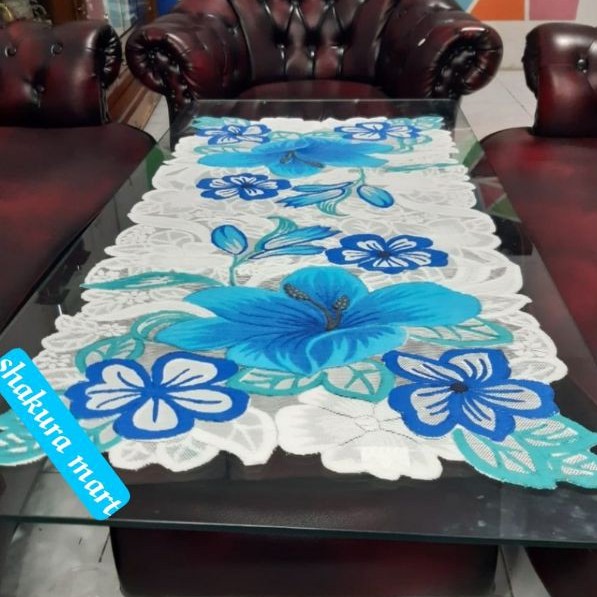 BAYAR DITEMPAT:taplak meja ruang tamu minimalis/taplak meja ruang tamu cantik berkualitas 50x100 cm