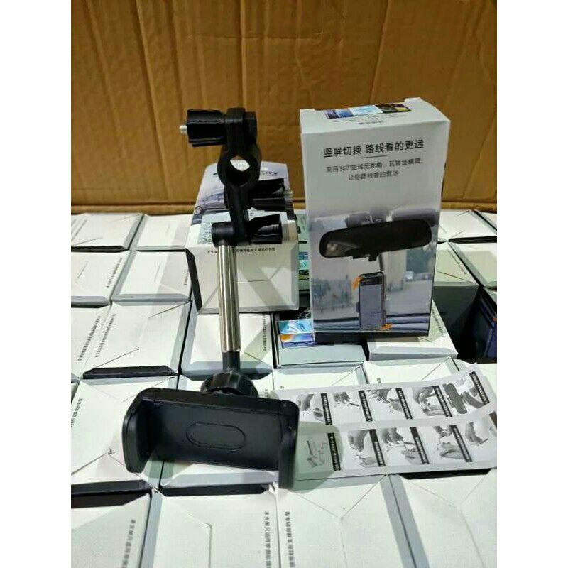 Holder Mobil Jepit Hp / Phone Holder Tiang Stang Kaca Mobil / Holder Hp Mobil Jepit