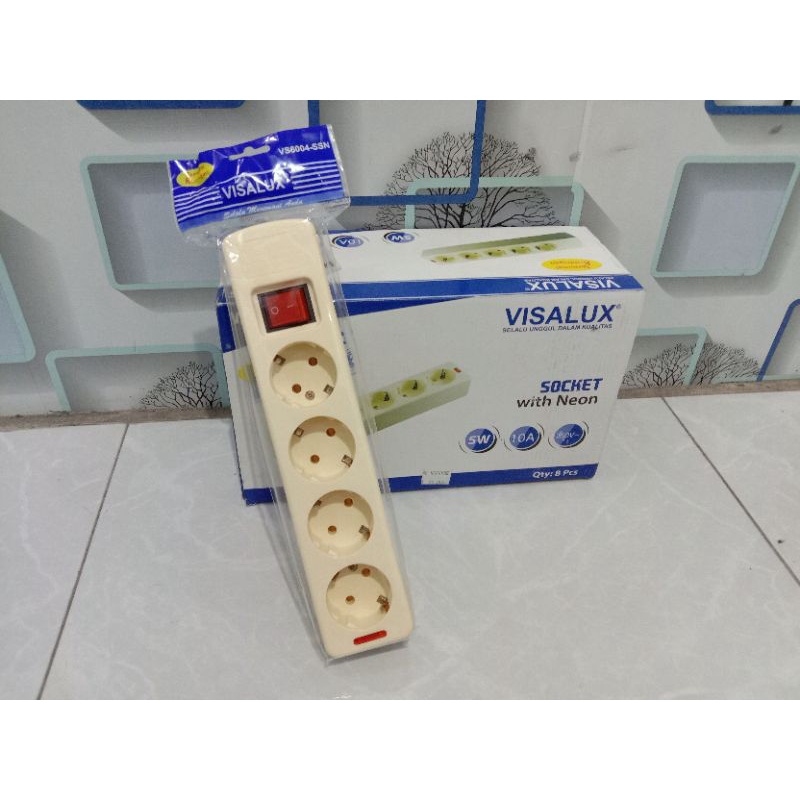 Stop kontak 5 lubang saklar visalux