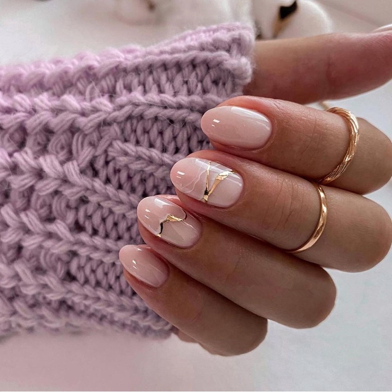 1 Lembar Stiker Kuku Desain Garis Gelombang Geometris Warna Emas Untuk Dekorasi Nail Art