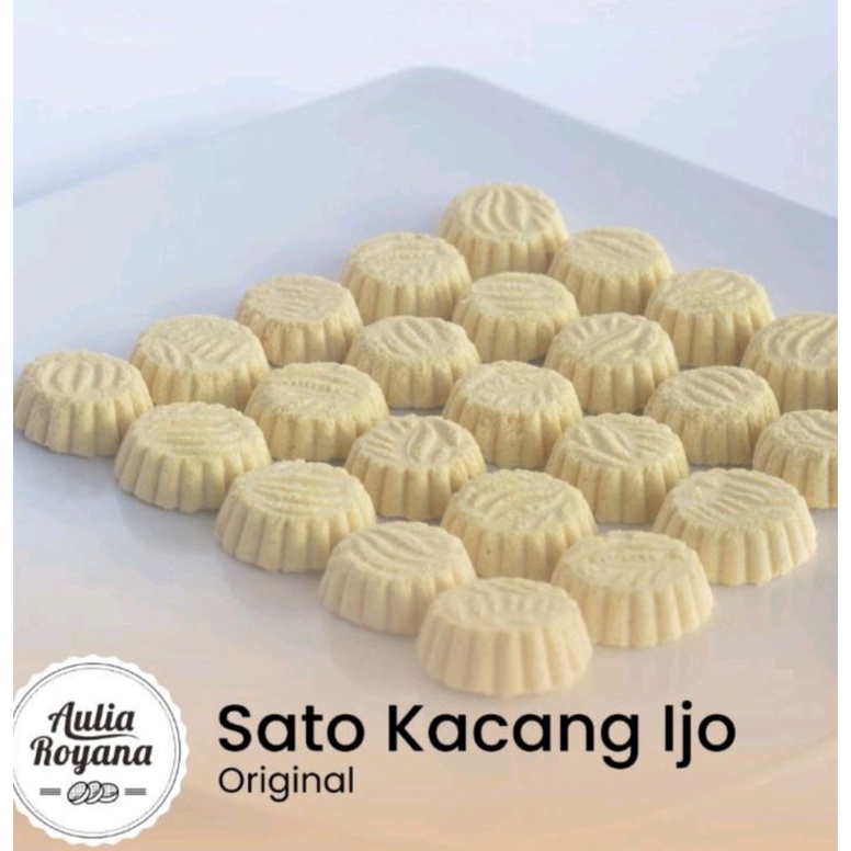 

kue Sato Kacang ijo halal dan sudah PIRT. komposisi = kacang ijo, gula, vanili