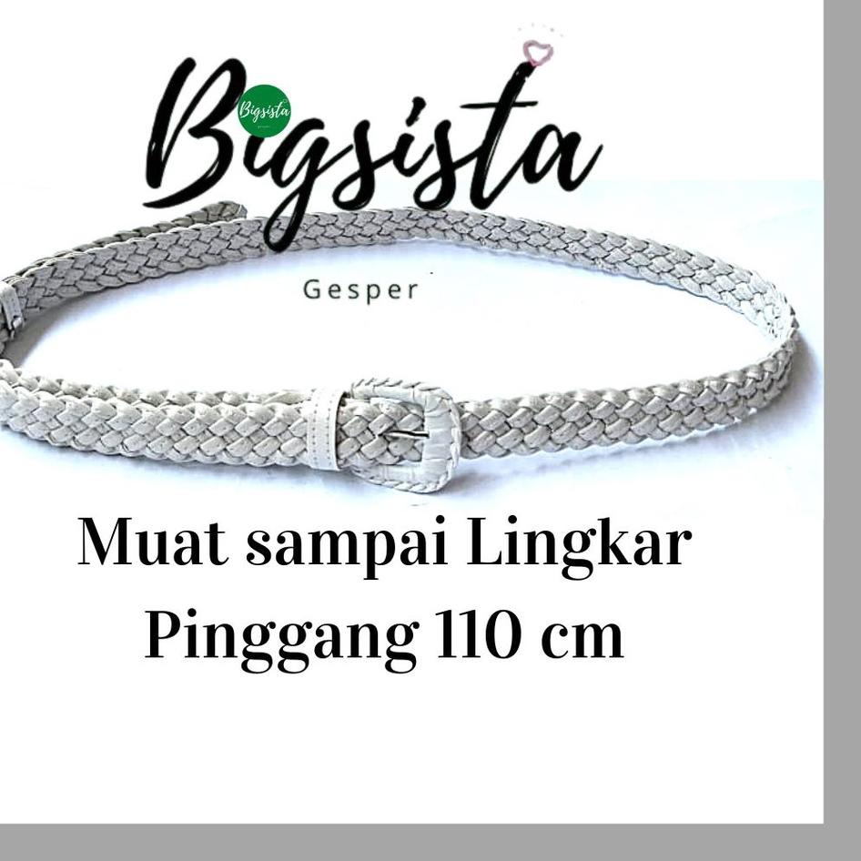 Ikat Pinggang Rajut Wanita Ukuran Jumbo Untuk Dress dan Gamis Gesper Kepang KecilCewek  Bigsize Kore