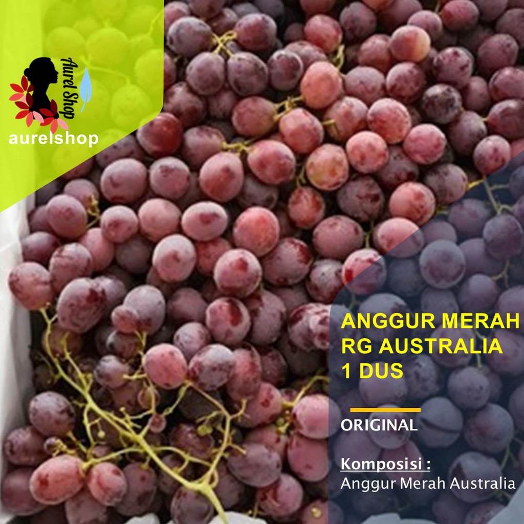 

Buah Anggur Merah Rg Australia kemasan kardus
