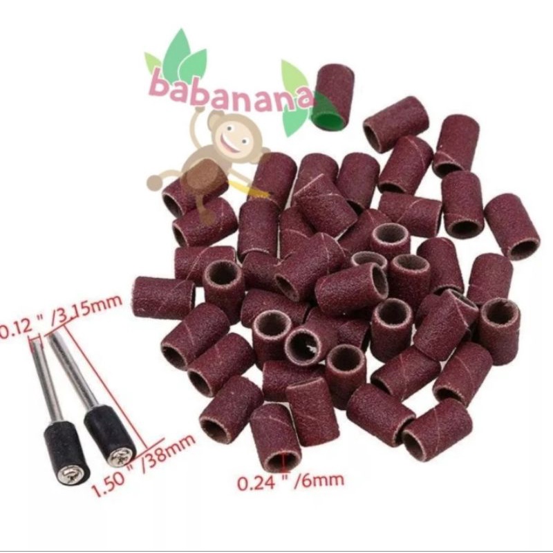 50pcs set mandrel mini pemoles penghalus kayu amplas