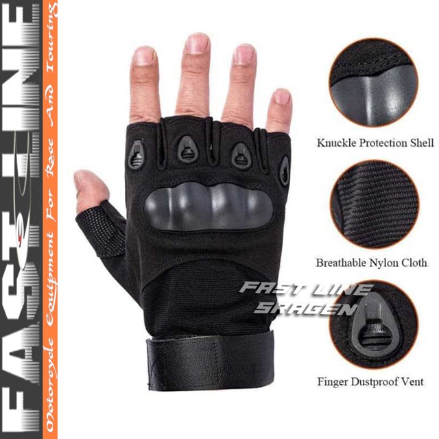 SARUNG TANGAN BERKENDARA MOTOR HARIAN DAN TOURING SAFETY PROTECTOR GLOVE HALF SARUNG