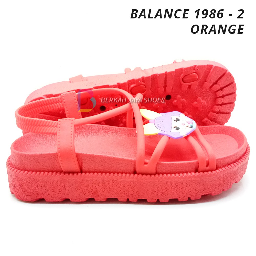 Sandal Tali Anak - Sandal Tali Karet Anak Perempuan Silang Karakter LOL Balance 1986 - 1 &amp; 2