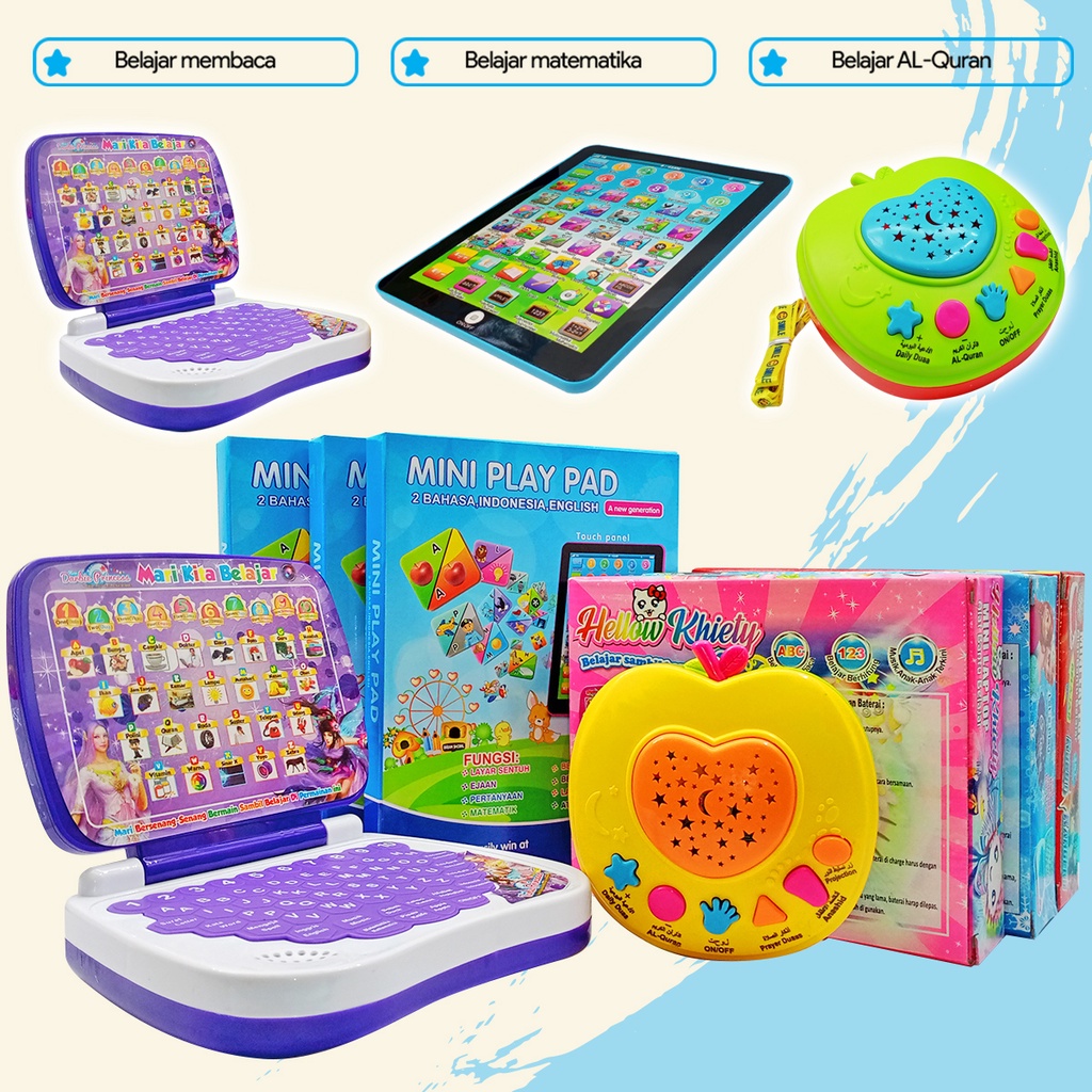 Apple Learning Qur'an Apple Alquran + PROJECTOR LAMP Mainan Edukasi Anak Hadiah Anak Apel Learning Mengaji Anak Qur'an / Mainan Edukasi Muslim Apple Quran Mainan Anak Masa Kini Mainan Anak Musllim Mainan Belajar Elektronik - Warna Acak