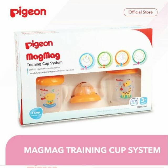 Pigeon Magmag Training Cup System Mag Mag Gelas Minum Bayi Botol Susu