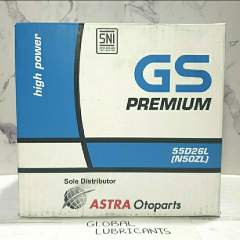 Aki/ Baterai Mobil GS Premium Astra Otoparts N50ZL (55D26L)