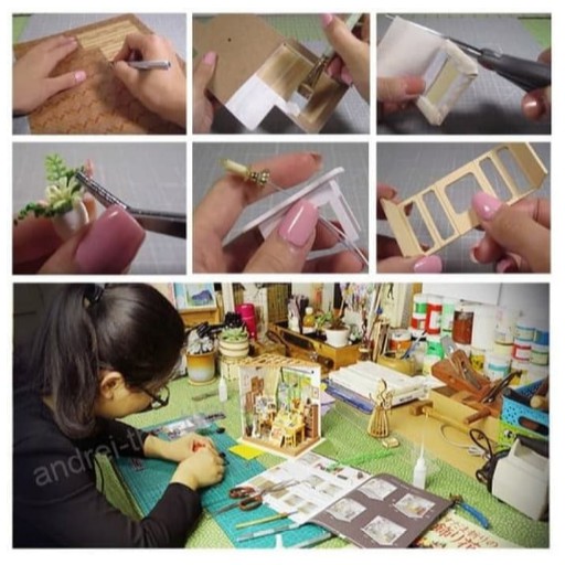 DIY Miniatur Rumah Mni DIY Miniature House Doll House Rumah Boneka Doll