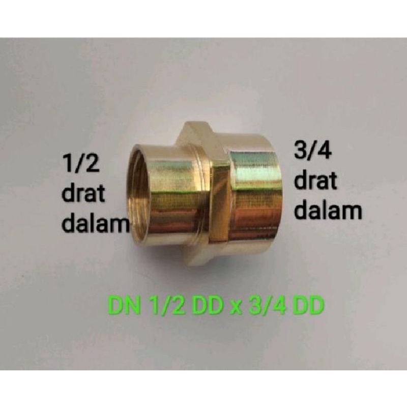 dobel nepel sok drat dalam 1/2 x  3/4 drat dalam