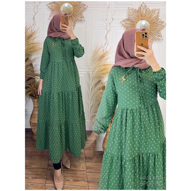 GAMIS MIDI CRINKLE RUBIAH