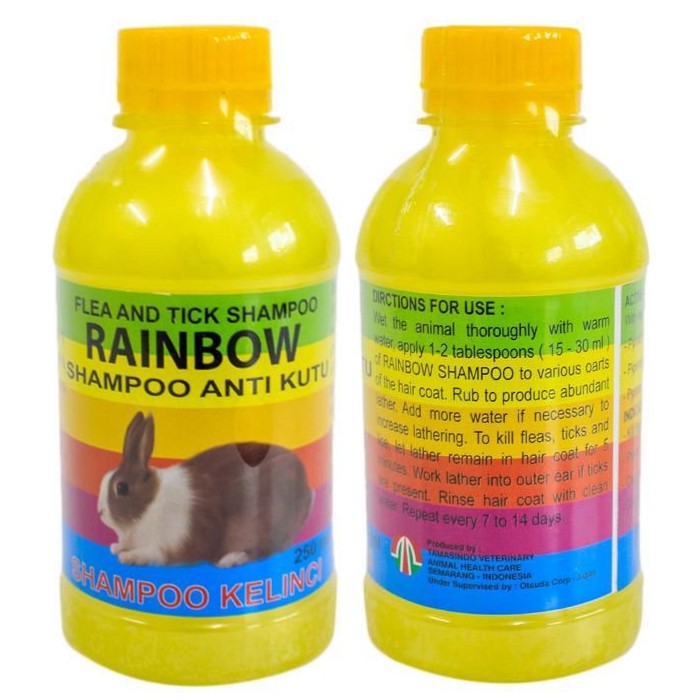 Shampoo Anti Kutu Kelinci RAINBOW Rabbit Flea and Tick Shampo Sampo