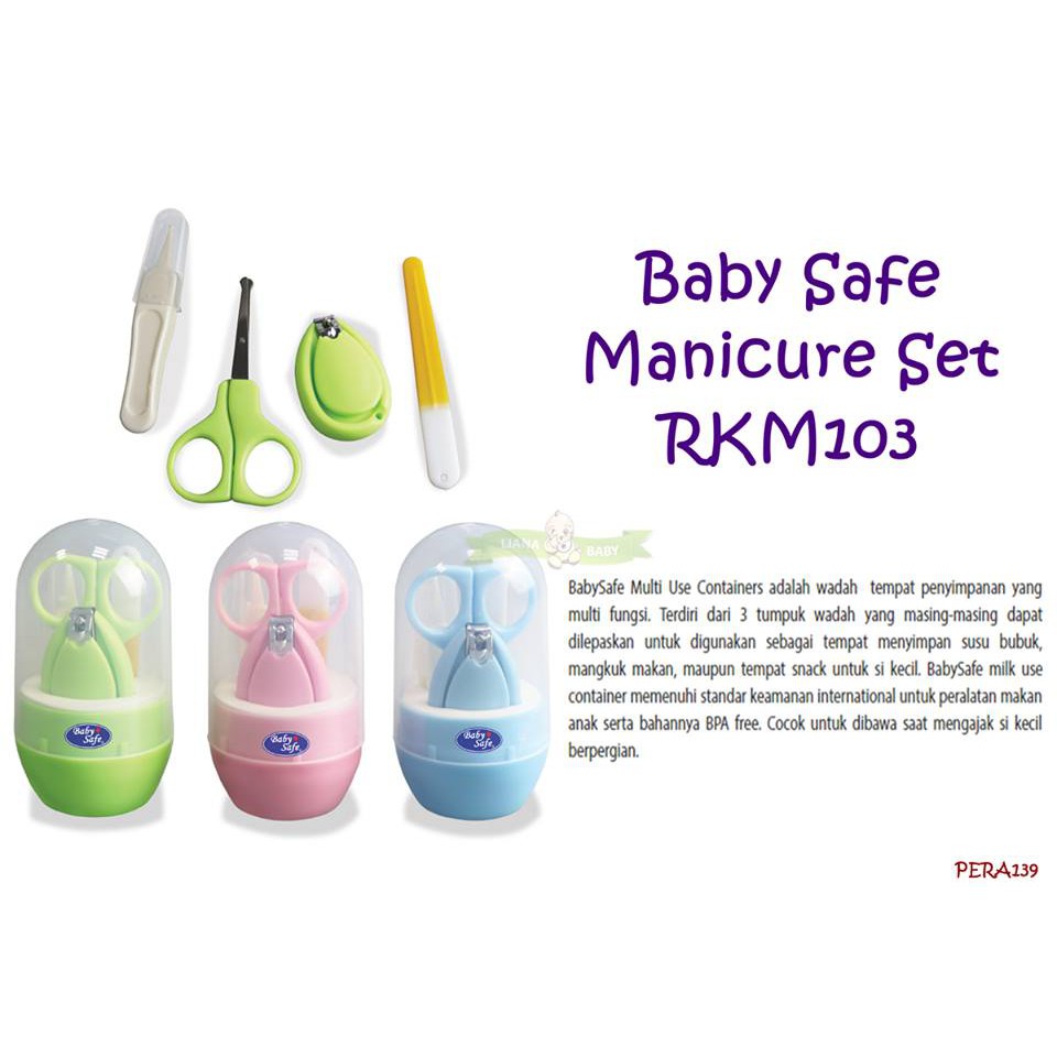 PERA139 BABY SAFE MANICURE SET RKM103 / SET POTONG KUKU BAYI