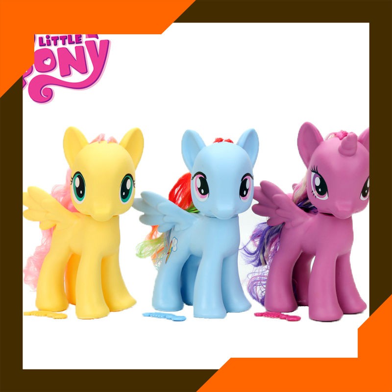 Action Figure Impor 8 Inch My Little Pony Mainan Untuk Gadis Putri Pelangi Dasbor Twilight Sparkle A