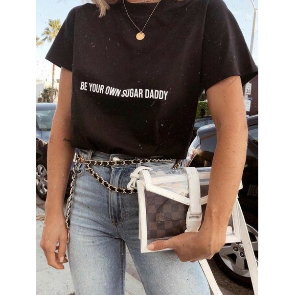 Kaos Kata Custom Sugar Daddy Sugar Baby Unisex