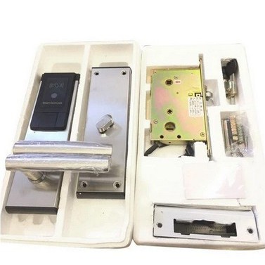 Door Lock With Card H1053 - SILVER [RIGHT] KlikVape Bandung