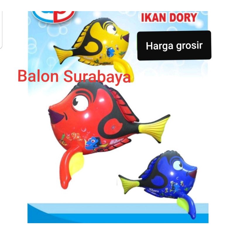 Mainan balon tiup ikan