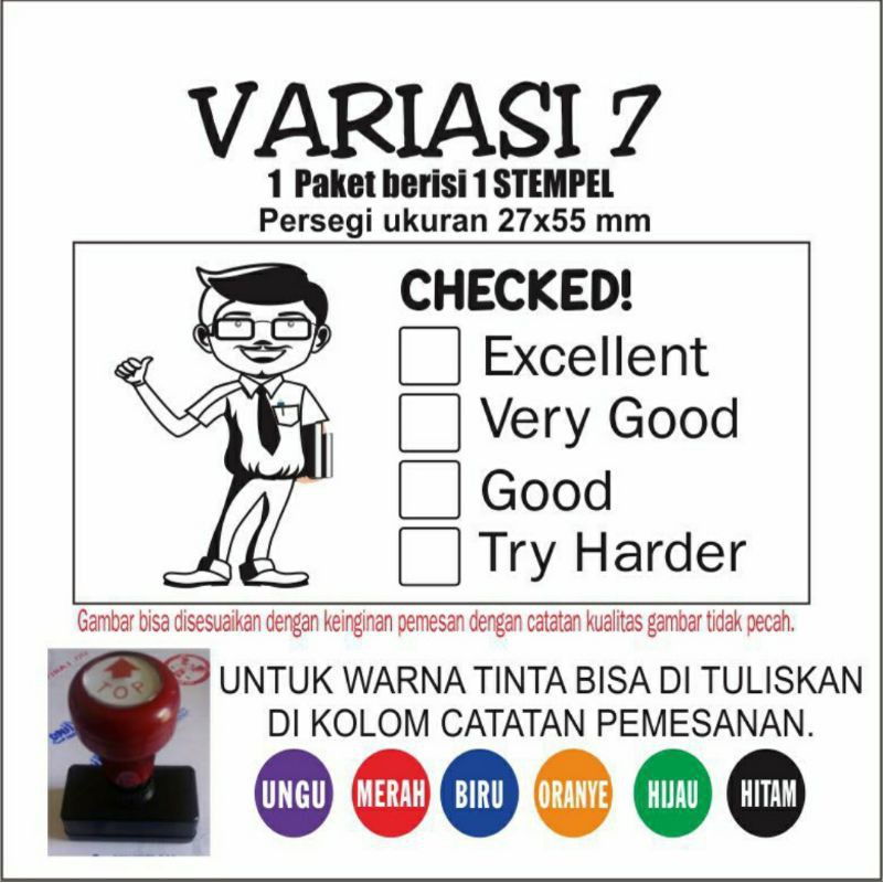 Stempel Penilaian Anak Paud Tk Sd Karakter Lucu Keren Shopee Indonesia