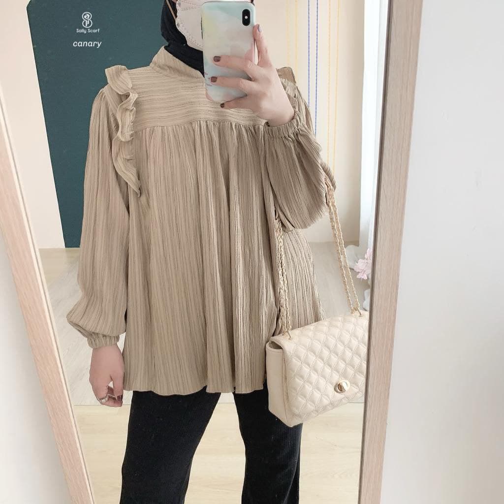 Blouse Wanita Kringcle korean Style Blouse Wanita Terbaru 2022 Kekinian