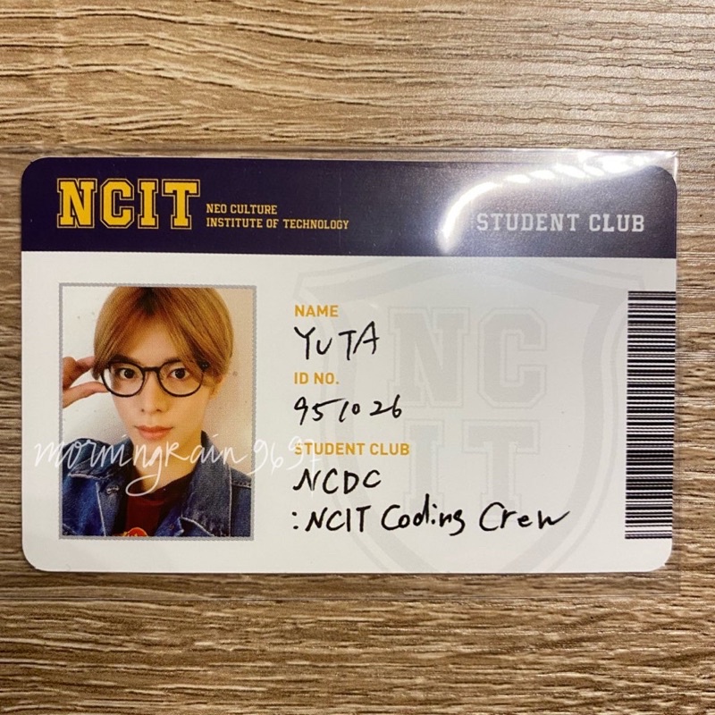 Yuta NCIT Photopack ID card nct 127 md photo pack photocard pc sticker nct127