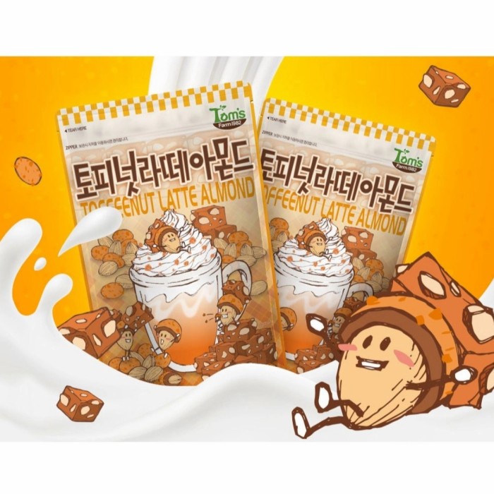 

Siap Krim Korean Honey Butter Almond 190Gr-210Gr, Hbaf Tom'S Farm, Korean Almond - Caramel120