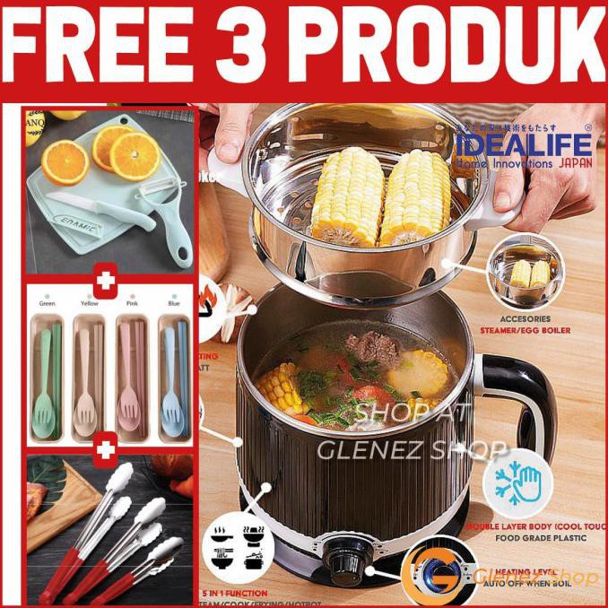 Idealife Panci Kukus Kukusan Listrik Stainless Elektrik Steamer Il109 Fleurlovin24